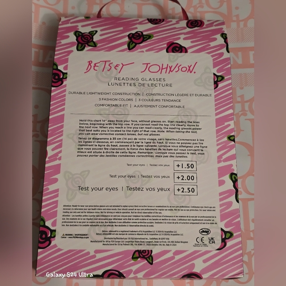 Betsey Johnson 3-pair reading glasses set in +1.50 magnification NIB - Picture 5 of 9